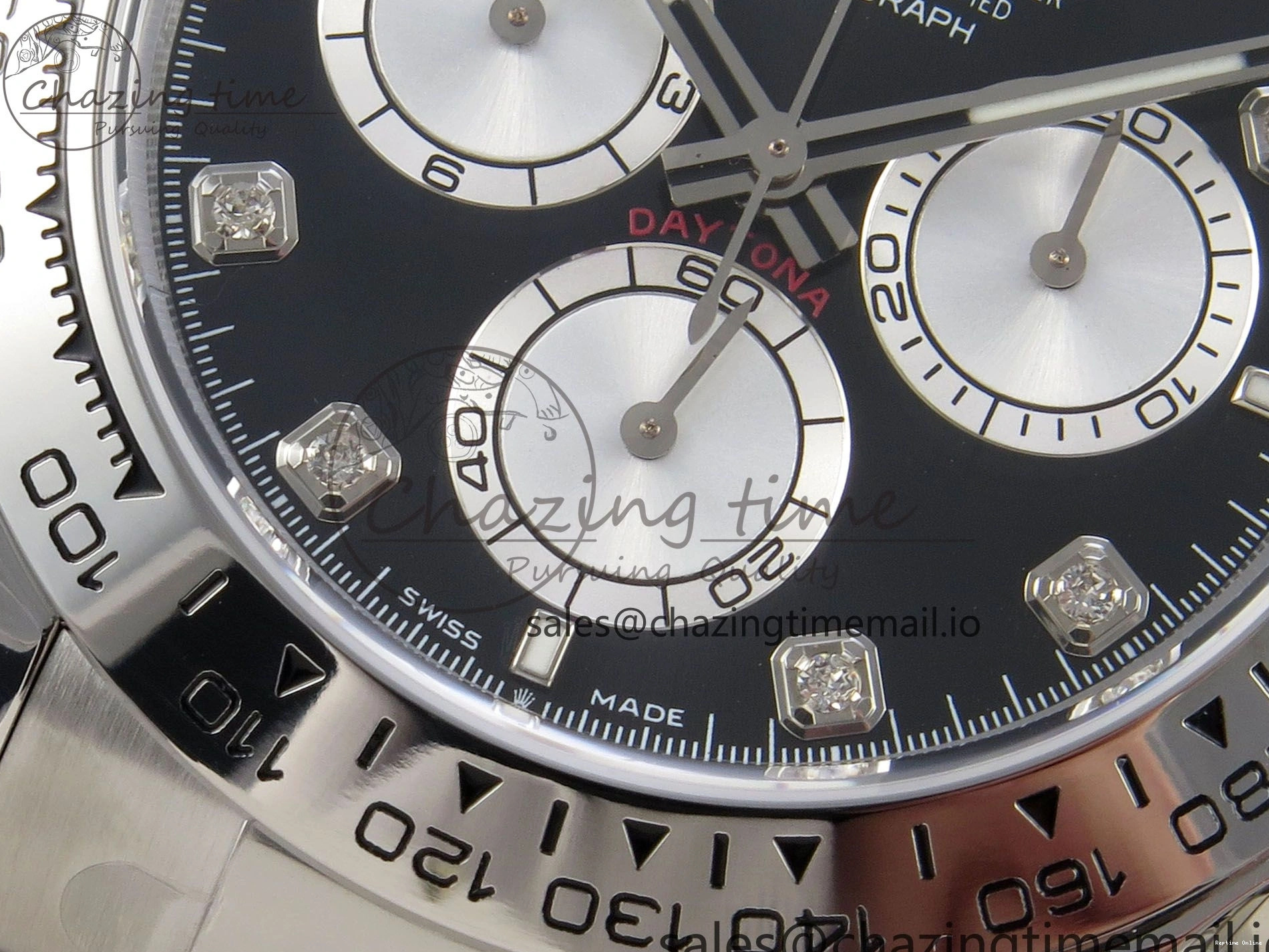 0210 Tailored Daytona 126509 Clean 1:1 Best Edition Black SS Dial on SS Bracelet Super Clone DD 255